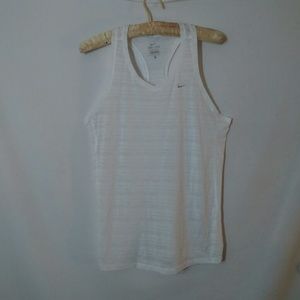 Nike size Large semi sheer white athletic tank